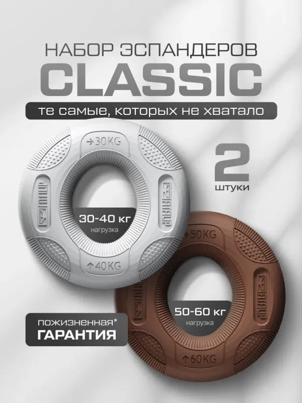 Набор кистевых эспандеров Classic 30-60 кг