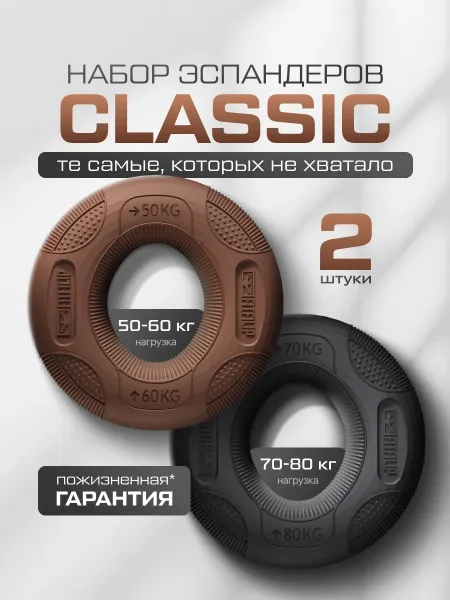 Набор кистевых эспандеров Classic 50-80 кг