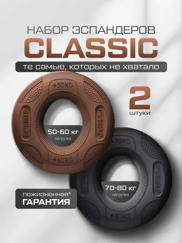 Набор кистевых эспандеров Classic 50-80 кг