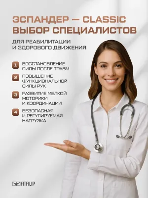 Набор кистевых эспандеров FITFILIP Classic 50–80 кг (2 шт.)