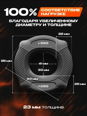 Набор кистевых эспандеров FITFILIP EAR 10–100 кг (9 шт.) с кейсом