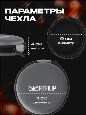 Набор кистевых эспандеров FITFILIP EAR 10–100 кг (9 шт.) с кейсом