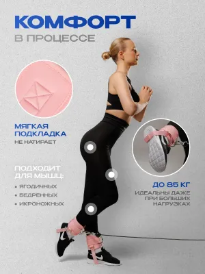 Манжеты на ноги FITFILIP Pink Belts