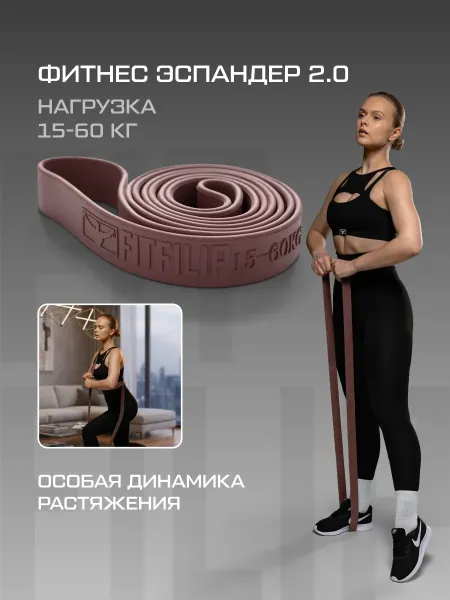 Фитнес резинка 2.0 Burgundy 15-60 кг