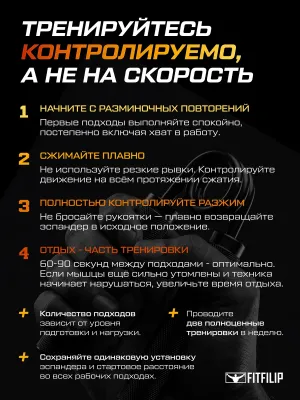 Эспандер кистевой пружинный Classic, 50 кг, FF4