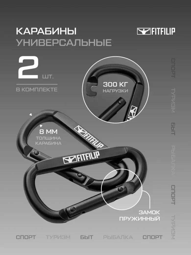 Карабины 8 мм D-Black