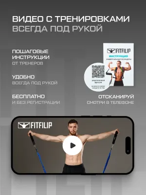Трубчатые эспандеры FITFILIP комплект PRO V3