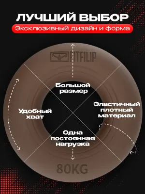 Кистевой эспандер FITFILIP One нагрузка 80 кг