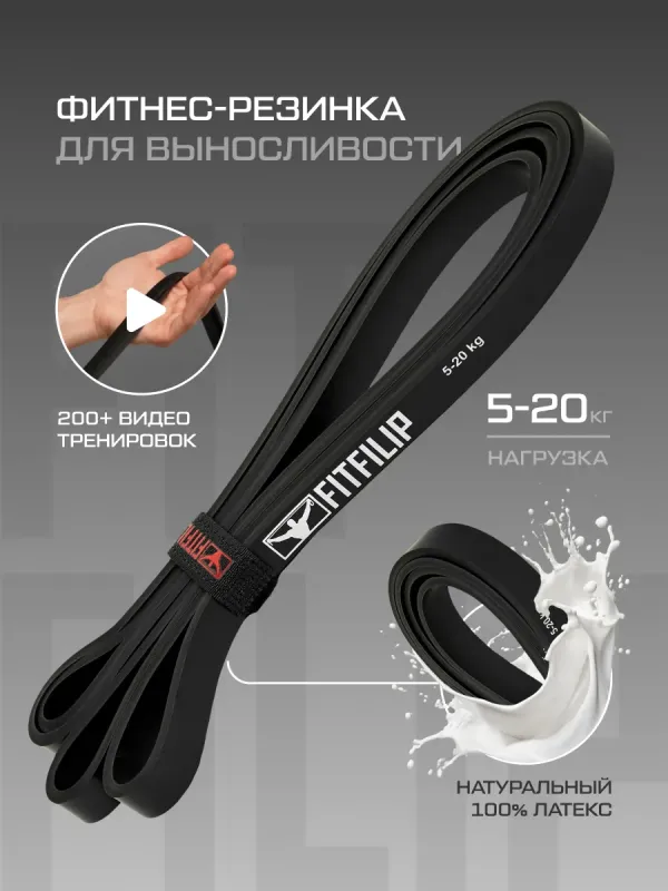 Фитнес резинка 5-20 кг Black