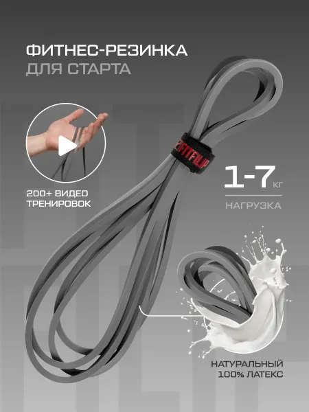 Фитнес-резинка 1-7 кг Grey