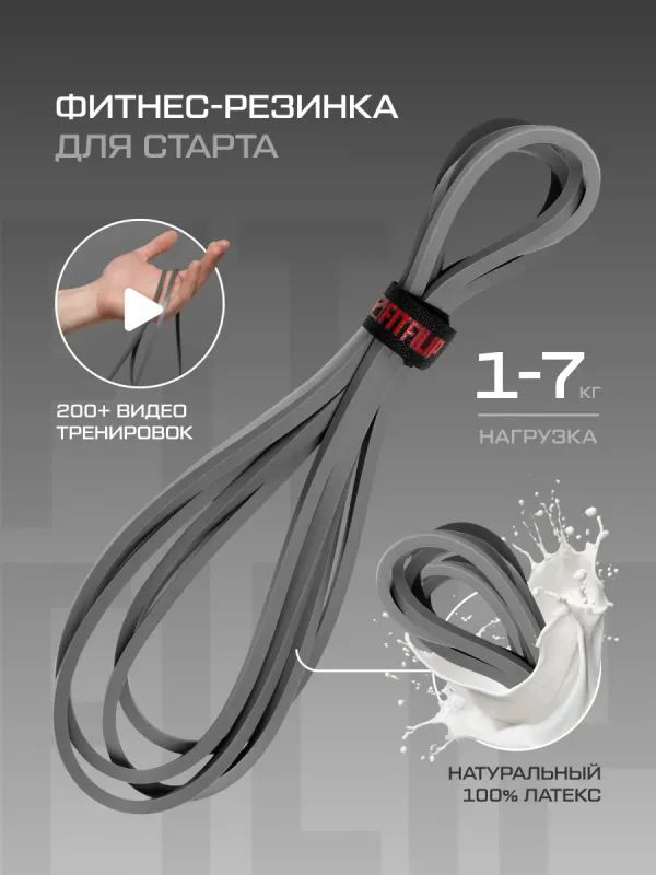 Фитнес-резинка 1-7 кг Grey